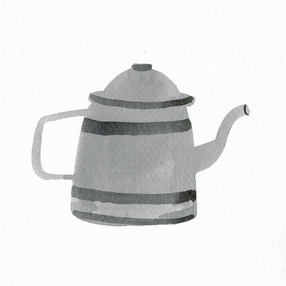 Grey Teapot Painting