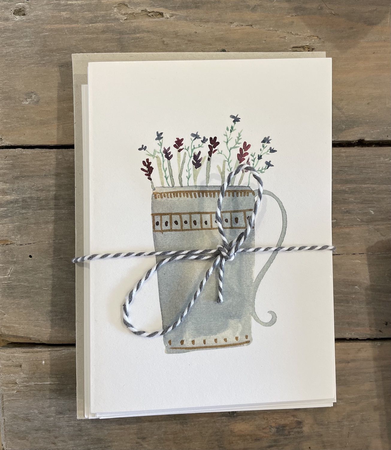 Jug of Flowers Greetings Cards